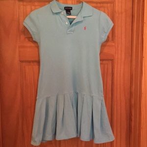 Blue teal polo dress for girls